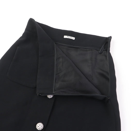 MIUMIU Mini skirt MG1767 Main: 100% viscose black Women 36 Used Authentic