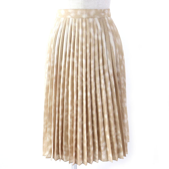 BURBERRY Pleated skirt 8024292 Main: 100% polyester, Lining: 100% silk Beige type Women 36 Used Authentic
