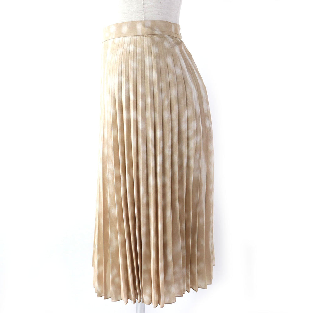 BURBERRY Pleated skirt 8024292 Main: 100% polyester, Lining: 100% silk Beige type Women 36 Used Authentic