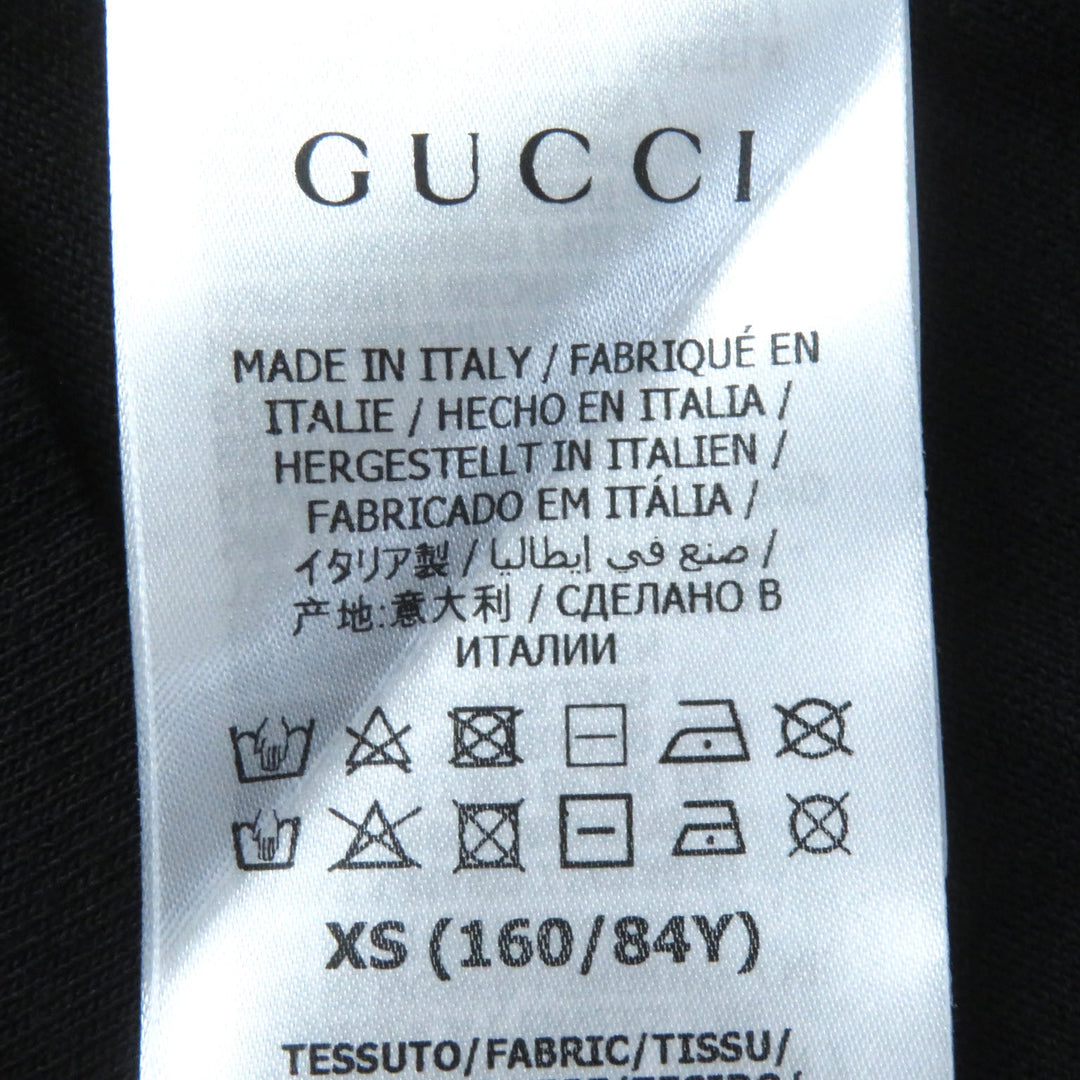 GUCCI Short sleeve T-shirt 580762 Main: 100% cotton black Women XS Used Authentic