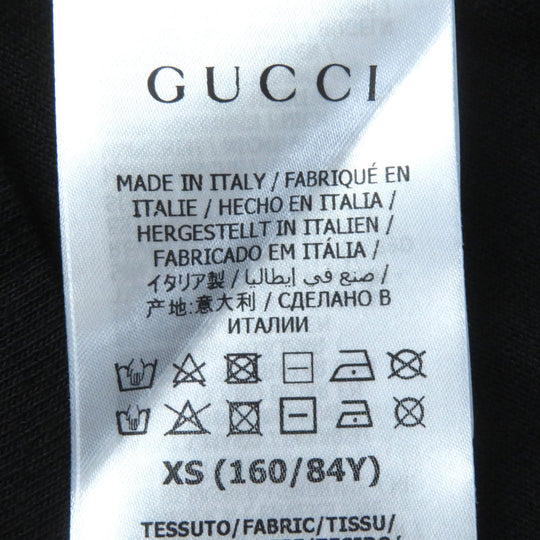 GUCCI Short sleeve T-shirt 580762 Main: 100% cotton black Women XS Used Authentic