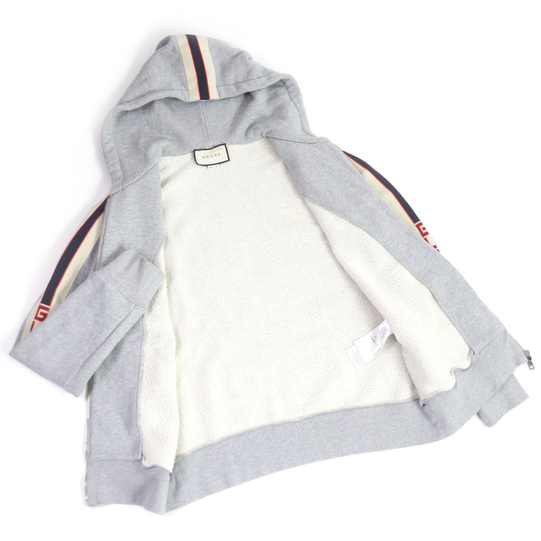 GUCCI Hoodie 497250 Main: 100% cotton, Part: 100% nylon gray mens S Used Authentic