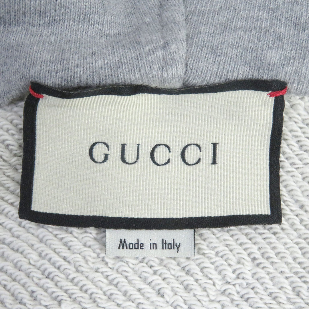 GUCCI Hoodie 497250 Main: 100% cotton, Part: 100% nylon gray mens S Used Authentic