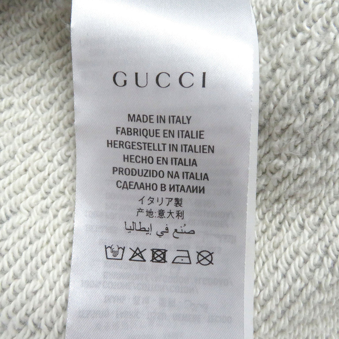 GUCCI Hoodie 497250 Main: 100% cotton, Part: 100% nylon gray mens S Used Authentic
