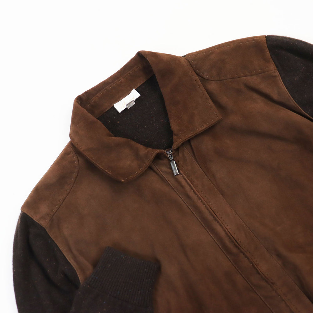Brioni Blouson cashmere, suede Brown mens XXL Used Authentic
