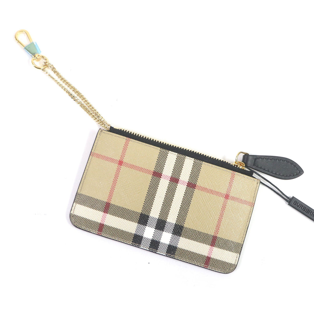 BURBERRY Coin case 8058472 Leather, PVCArchive Beige mens Used Authentic