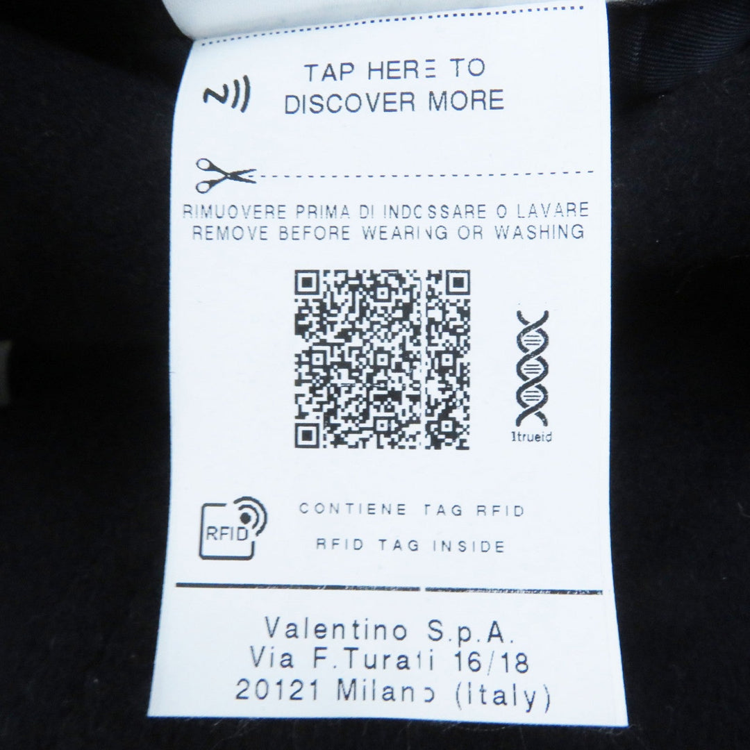 VALENTINO coat WB3CA5U515E Outer: 90% wool, Outer: 10% cashmere, Lining: 50% cotton, Lining: 50% polyester, Pocket lining: 100% cupra Dark navy Women 42 Used Authentic