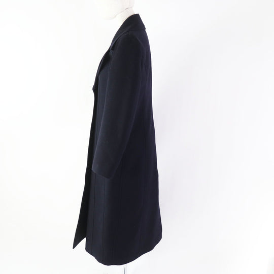 VALENTINO coat WB3CA5U515E Outer: 90% wool, Outer: 10% cashmere, Lining: 50% cotton, Lining: 50% polyester, Pocket lining: 100% cupra Dark navy Women 42 Used Authentic