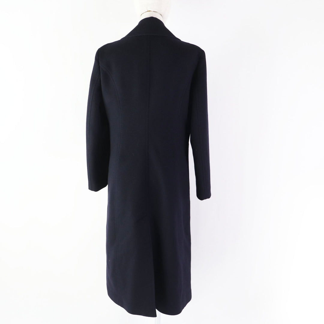 VALENTINO coat WB3CA5U515E Outer: 90% wool, Outer: 10% cashmere, Lining: 50% cotton, Lining: 50% polyester, Pocket lining: 100% cupra Dark navy Women 42 Used Authentic
