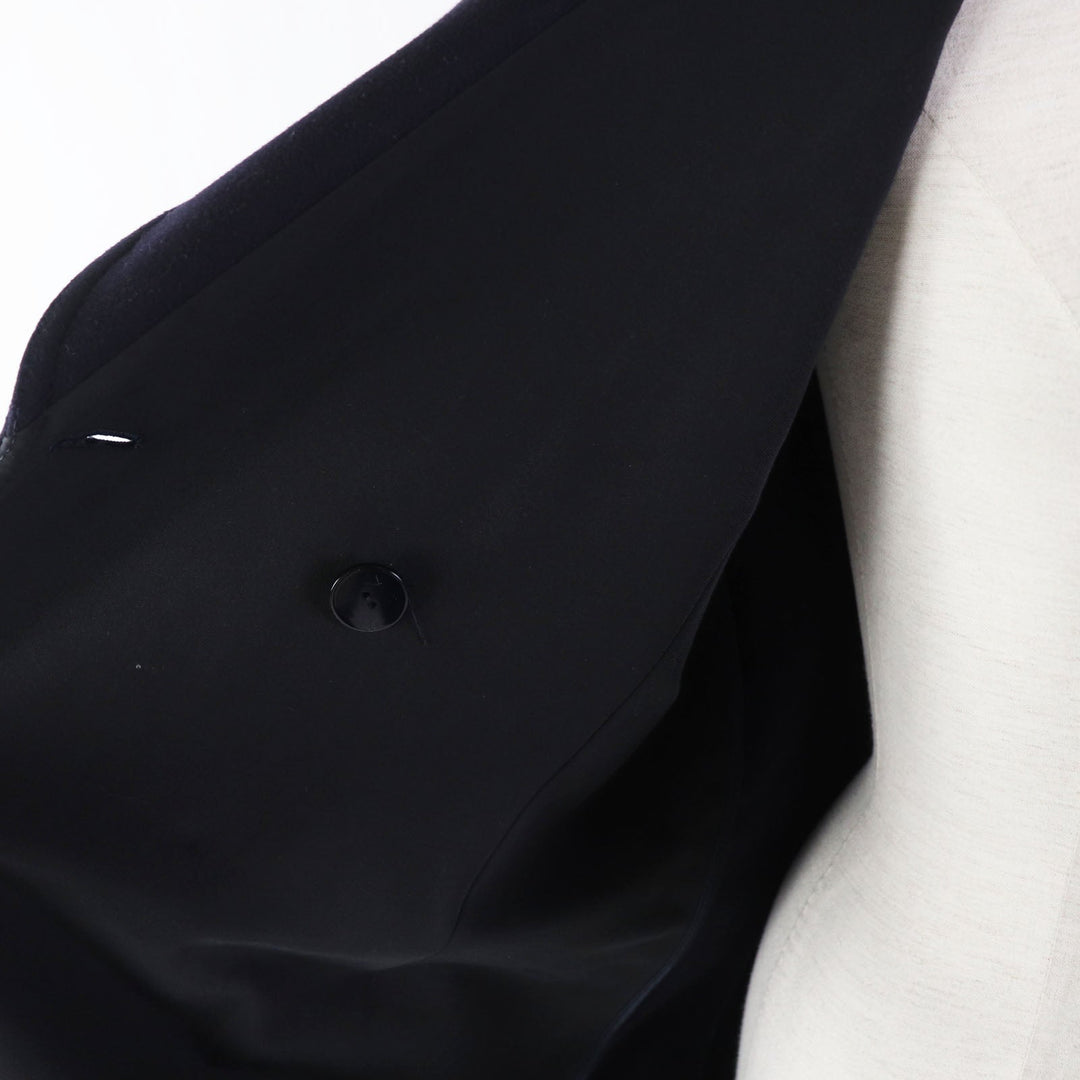 VALENTINO coat WB3CA5U515E Outer: 90% wool, Outer: 10% cashmere, Lining: 50% cotton, Lining: 50% polyester, Pocket lining: 100% cupra Dark navy Women 42 Used Authentic