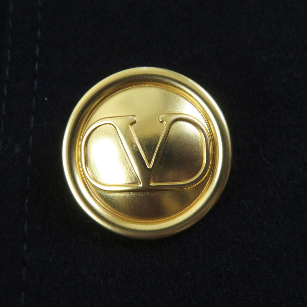 VALENTINO coat WB3CA5U515E Outer: 90% wool, Outer: 10% cashmere, Lining: 50% cotton, Lining: 50% polyester, Pocket lining: 100% cupra Dark navy Women 42 Used Authentic