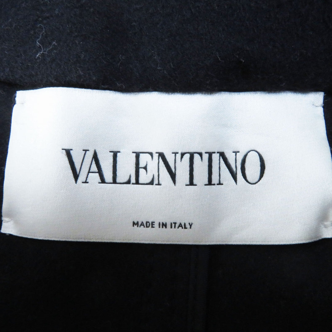 VALENTINO coat WB3CA5U515E Outer: 90% wool, Outer: 10% cashmere, Lining: 50% cotton, Lining: 50% polyester, Pocket lining: 100% cupra Dark navy Women 42 Used Authentic