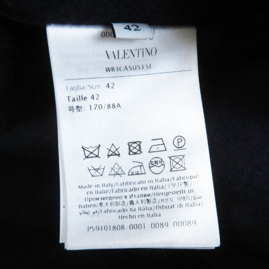 VALENTINO coat WB3CA5U515E Outer: 90% wool, Outer: 10% cashmere, Lining: 50% cotton, Lining: 50% polyester, Pocket lining: 100% cupra Dark navy Women 42 Used Authentic