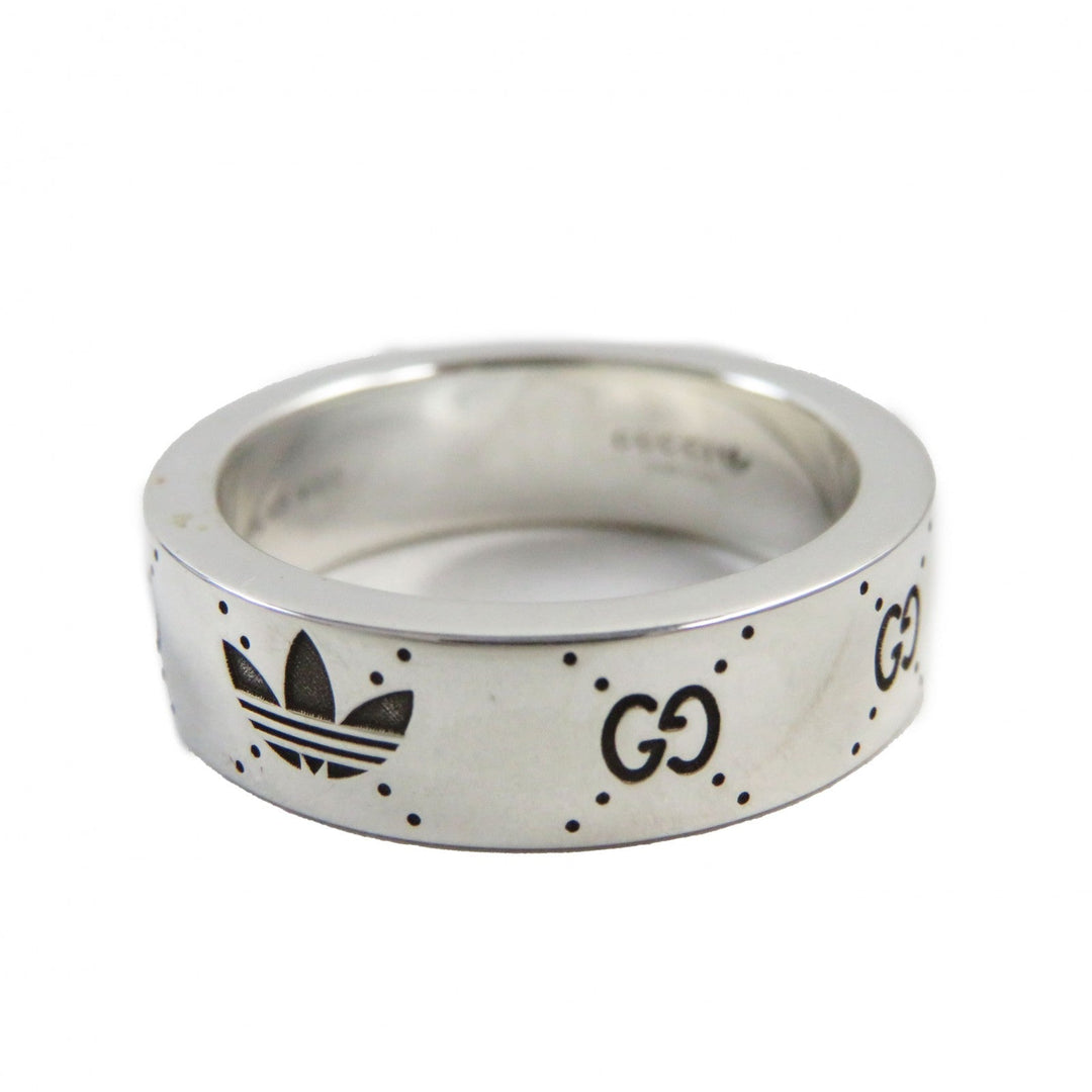 GUCCI Ring 702764 Main�FAG925 Silver Engraving Ring mens 16 Used Authentic