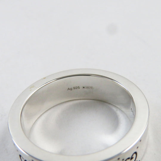 GUCCI Ring 702764 Main�FAG925 Silver Engraving Ring mens 16 Used Authentic