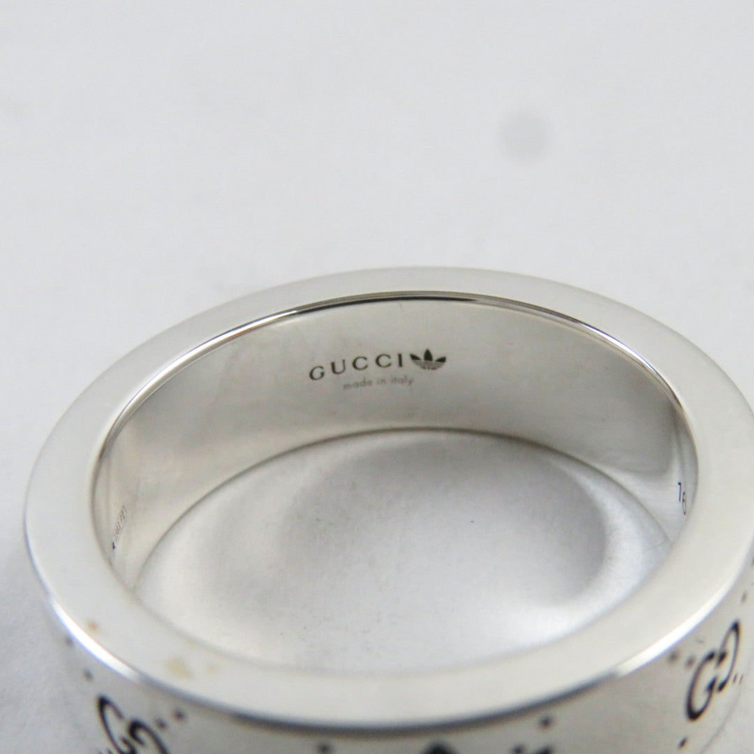 GUCCI Ring 702764 Main�FAG925 Silver Engraving Ring mens 16 Used Authentic