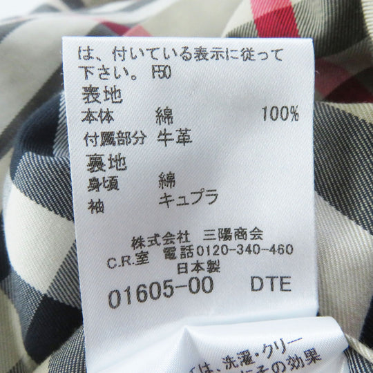 BURBERRY LONDON trench coat B1A83-100-51 Outer: 100% cotton, Lining: Cotton, Lining: Cupra, Accessories: Cowhide Lining: 100% wool Lining (separate fabric): 100% cupra beige Women 42 Used Authentic