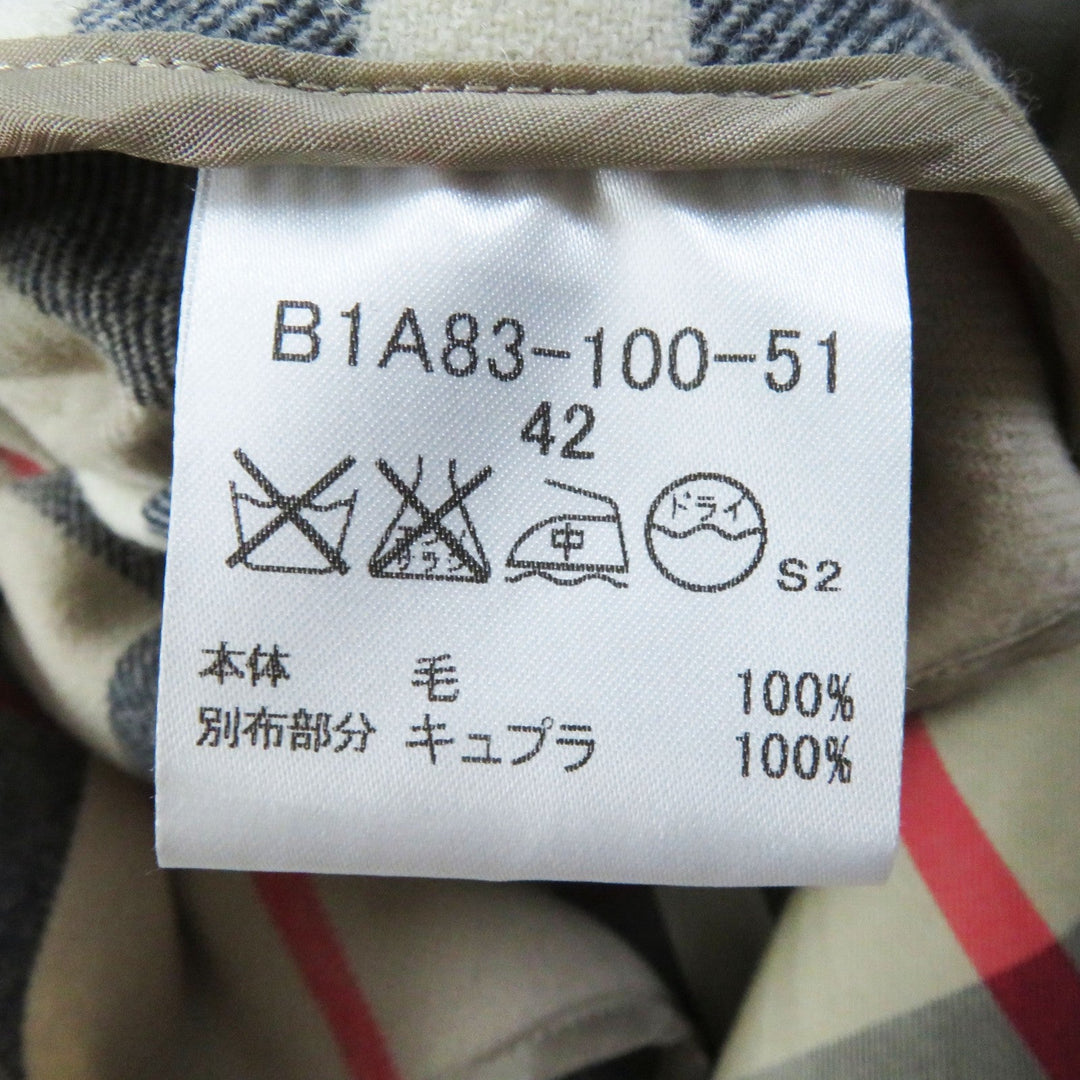 BURBERRY LONDON trench coat B1A83-100-51 Outer: 100% cotton, Lining: Cotton, Lining: Cupra, Accessories: Cowhide Lining: 100% wool Lining (separate fabric): 100% cupra beige Women 42 Used Authentic
