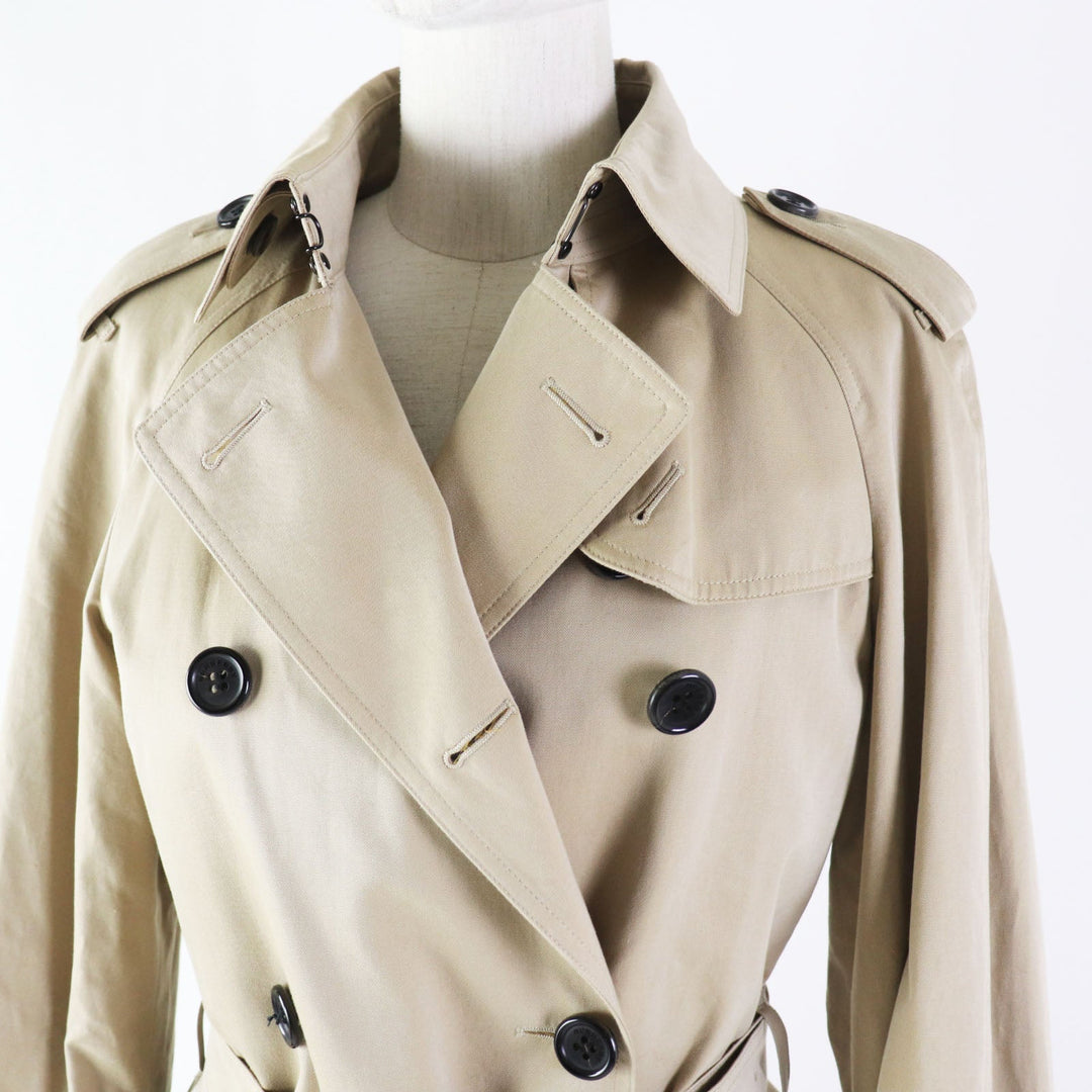 BURBERRY LONDON trench coat B1A83-100-51 Outer: 100% cotton, Lining: Cotton, Lining: Cupra, Accessories: Cowhide Lining: 100% wool Lining (separate fabric): 100% cupra beige Women 42 Used Authentic