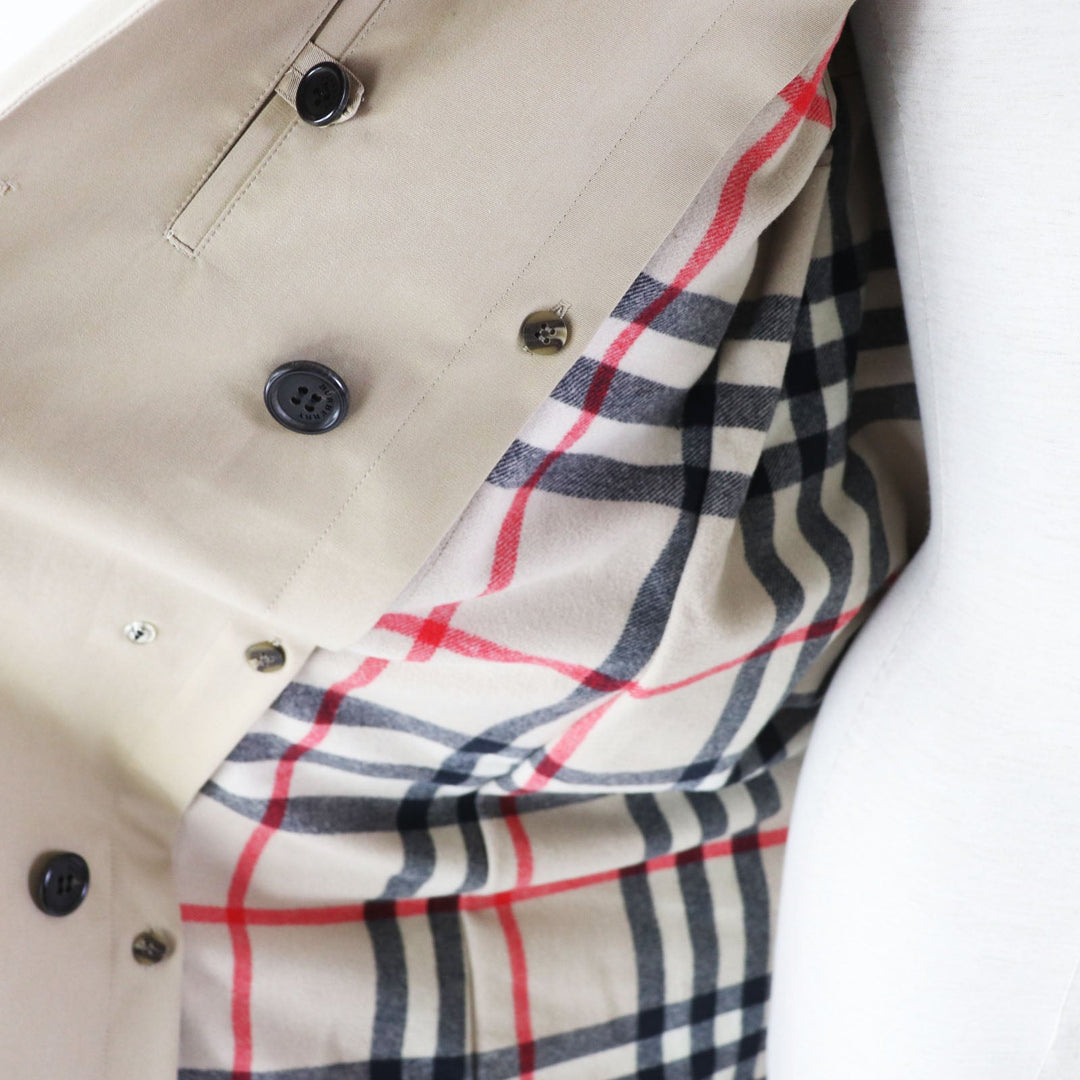 BURBERRY LONDON trench coat B1A83-100-51 Outer: 100% cotton, Lining: Cotton, Lining: Cupra, Accessories: Cowhide Lining: 100% wool Lining (separate fabric): 100% cupra beige Women 42 Used Authentic