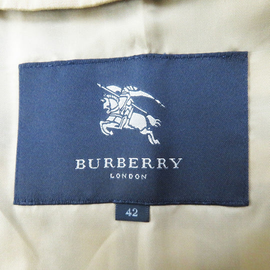 BURBERRY LONDON trench coat B1A83-100-51 Outer: 100% cotton, Lining: Cotton, Lining: Cupra, Accessories: Cowhide Lining: 100% wool Lining (separate fabric): 100% cupra beige Women 42 Used Authentic