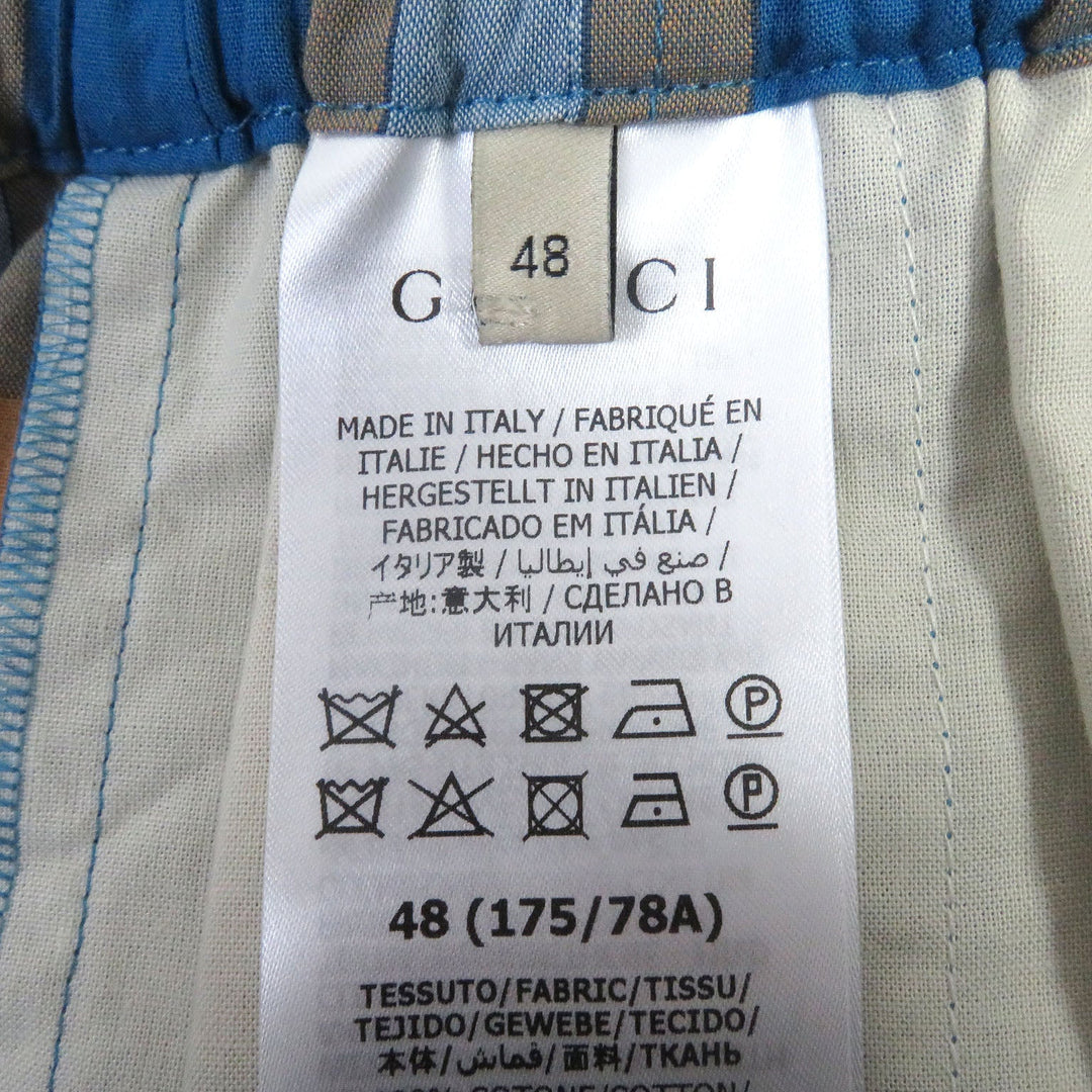 GUCCI Shorts 654859 Main: 100% cotton, Part: 100% polyester Orange blue mens 48 Used Authentic