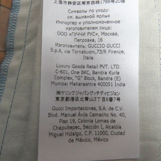 GUCCI Shorts 654859 Main: 100% cotton, Part: 100% polyester Orange blue mens 48 Used Authentic