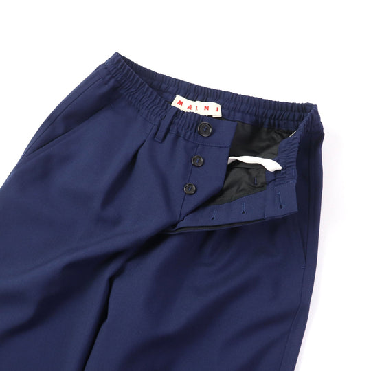 MARNI Cropped pants PAMA0317U0 Outer: 100% wool, Lining: 100% rayon, Part: 100% cotton Navy Women 36 Used Authentic