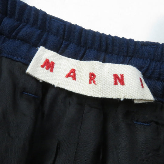 MARNI Cropped pants PAMA0317U0 Outer: 100% wool, Lining: 100% rayon, Part: 100% cotton Navy Women 36 Used Authentic