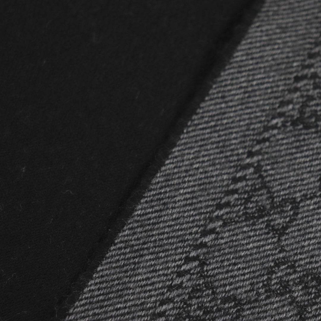 GUCCI Scarf 402093 Main: 100% wool Gray black mens Used Authentic