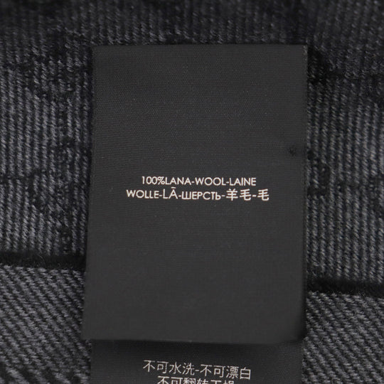 GUCCI Scarf 402093 Main: 100% wool Gray black mens Used Authentic