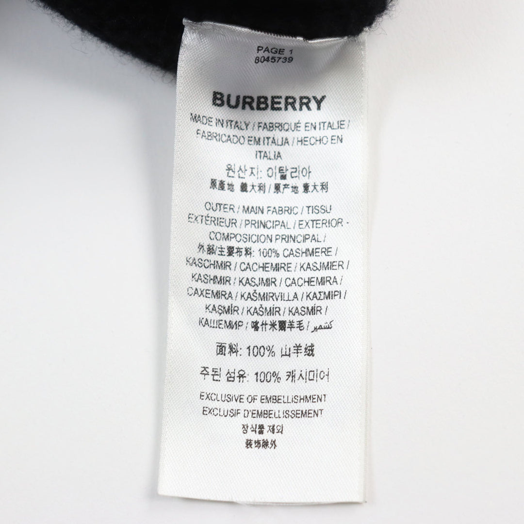BURBERRY Hoodie Main: 100% cashmere black mens Notation size unknown Used Authentic