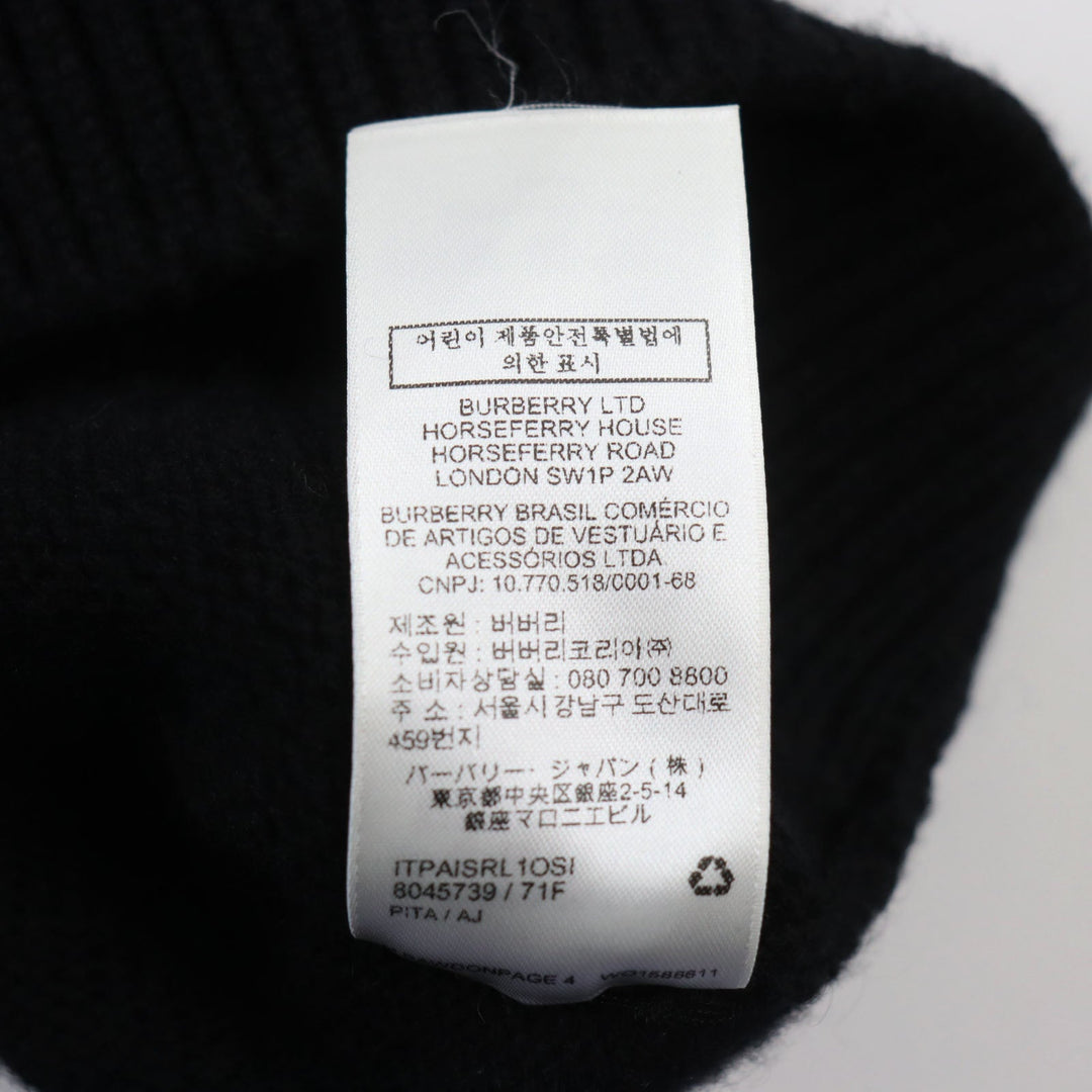 BURBERRY Hoodie Main: 100% cashmere black mens Notation size unknown Used Authentic