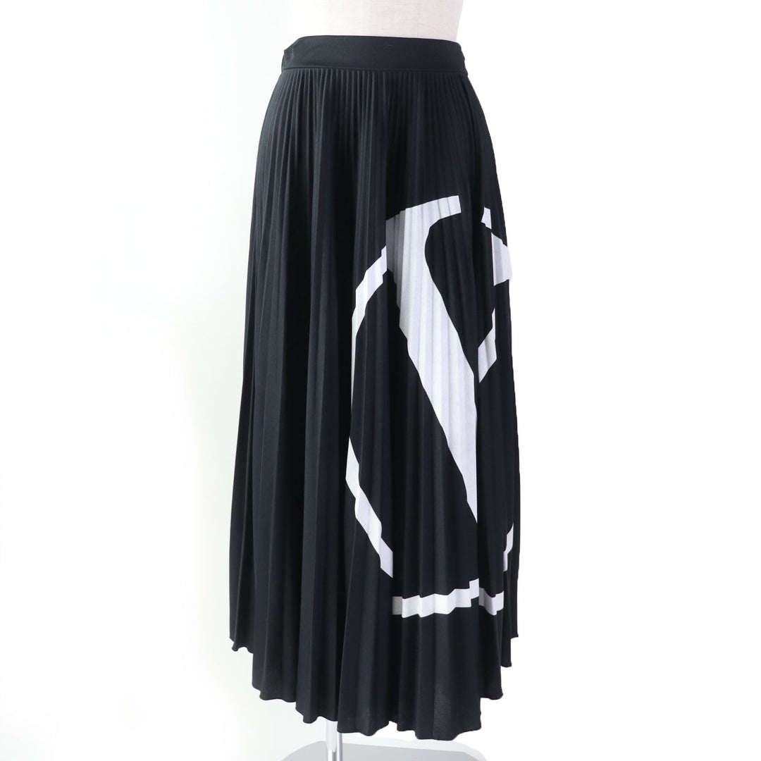VALENTINO Pleated skirt RB0MD00P4M4 Main: 100% polyester black Women XS Used Authentic
