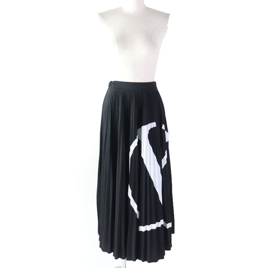 VALENTINO Pleated skirt RB0MD00P4M4 Main: 100% polyester black Women XS Used Authentic