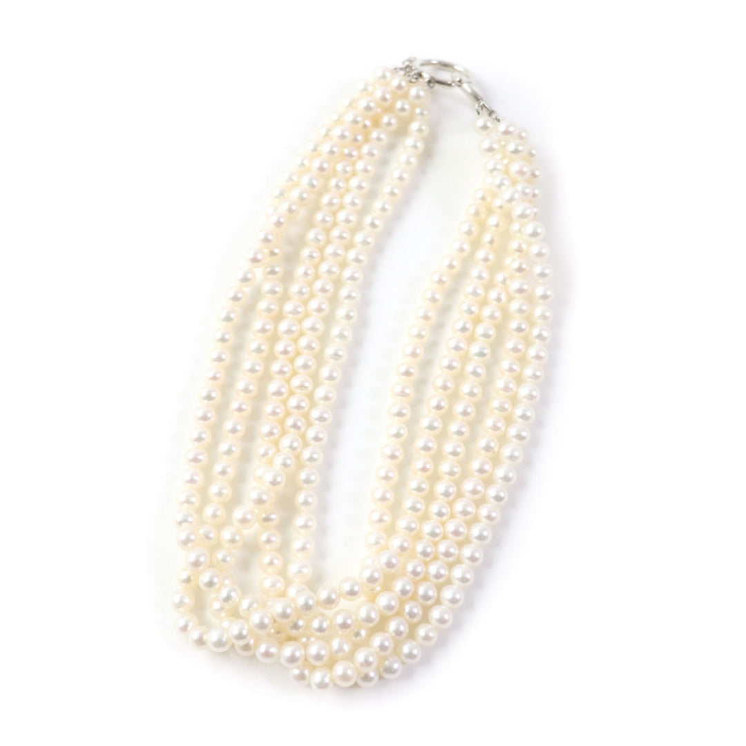 TIFFANY&Co. Necklace Main: Pearl, Part: SV925 White Silver Women Used Authentic