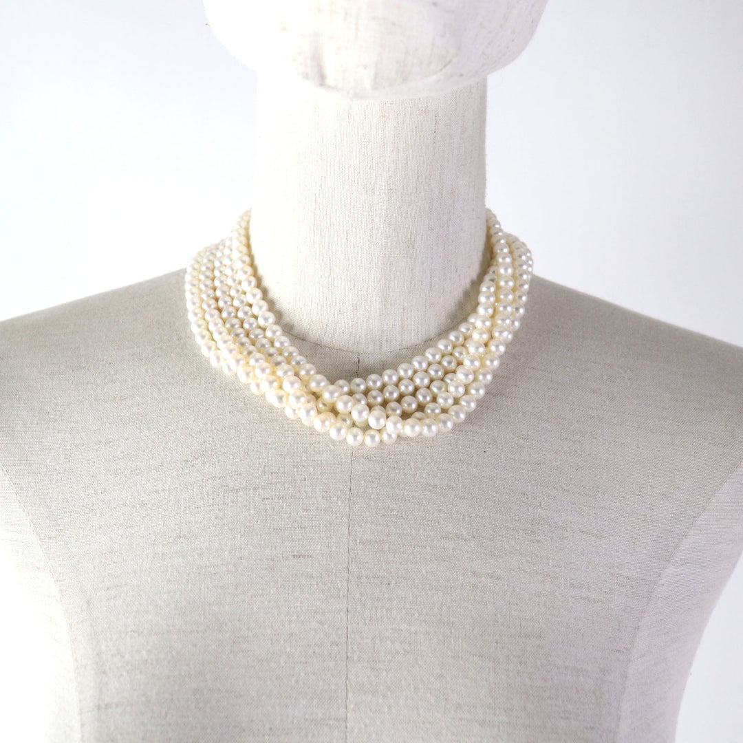 TIFFANY&Co. Necklace Main: Pearl, Part: SV925 White Silver Women Used Authentic