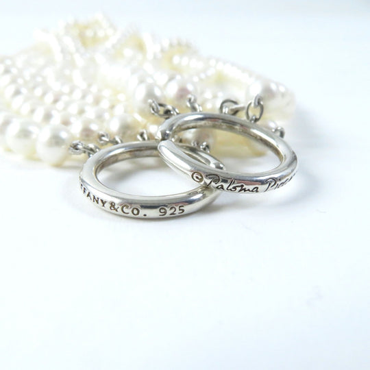 TIFFANY&Co. Necklace Main: Pearl, Part: SV925 White Silver Women Used Authentic