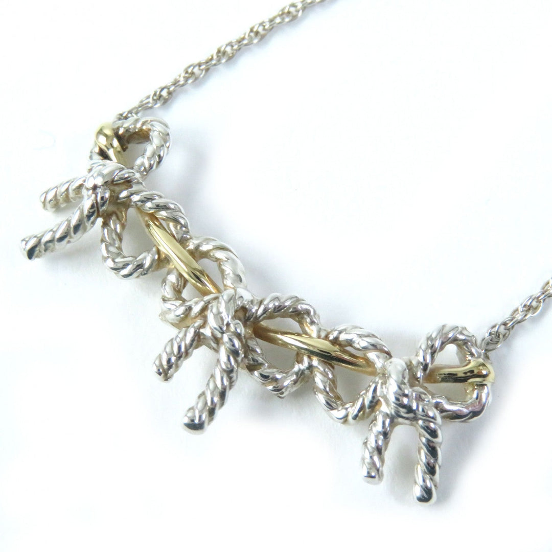 TIFFANY&Co. Necklace Main: SV925, Part: 750 Silver gold Women Used Authentic