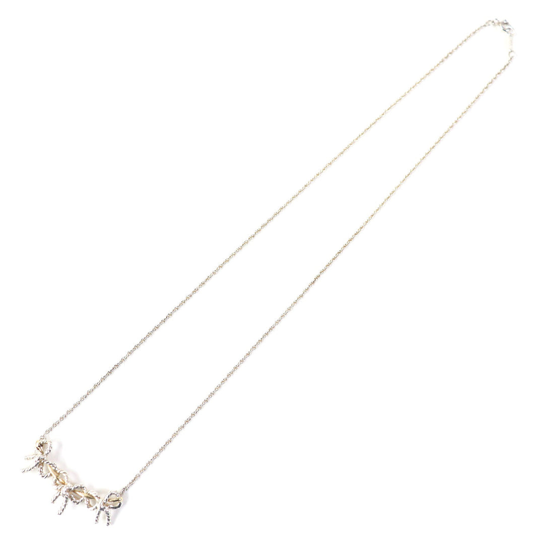 TIFFANY&Co. Necklace Main: SV925, Part: 750 Silver gold Women Used Authentic