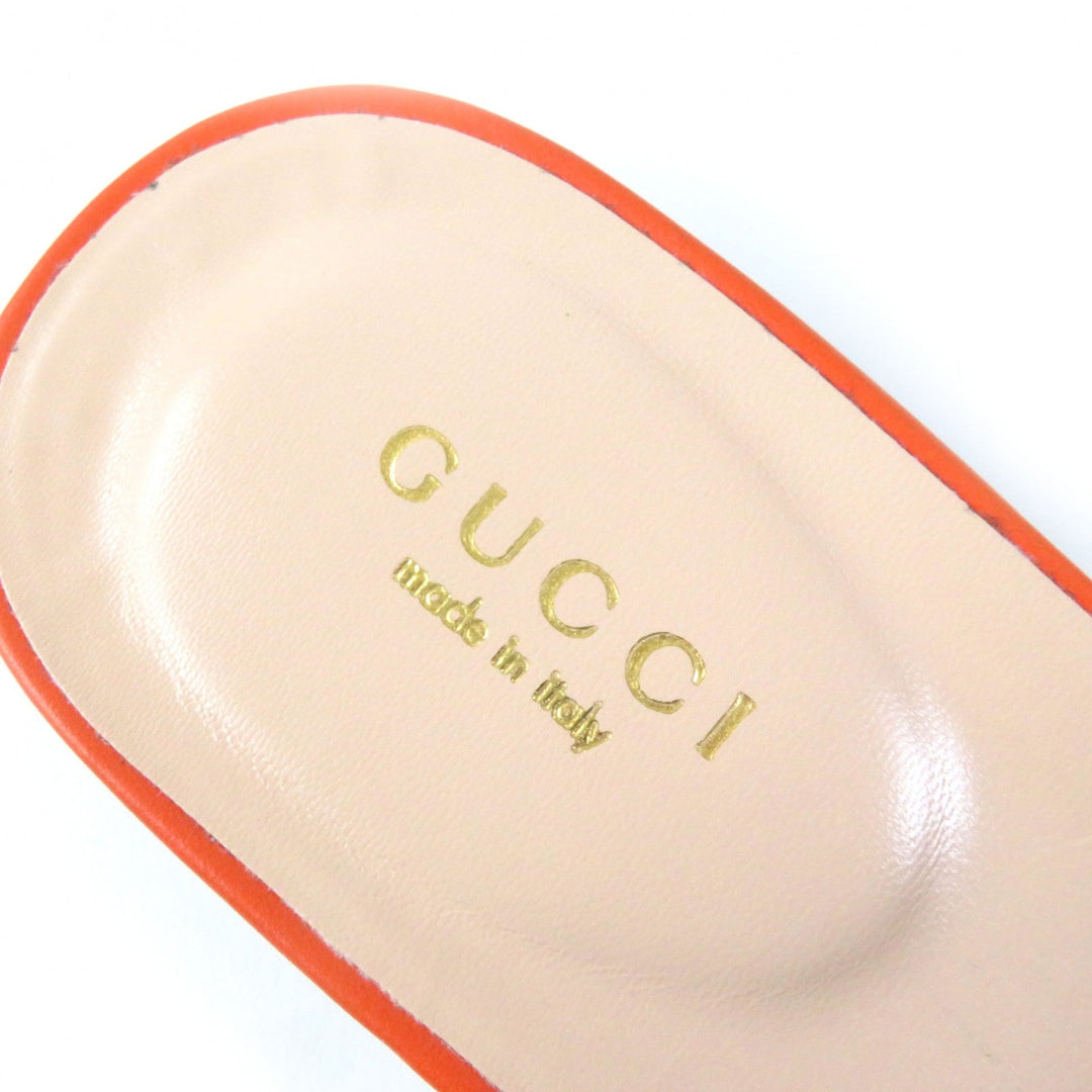 GUCCI Sandals 694451 Main: Leather Orange Women 36 Used Authentic