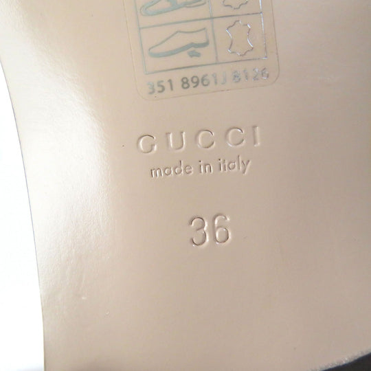 GUCCI Sandals 694451 Main: Leather Orange Women 36 Used Authentic