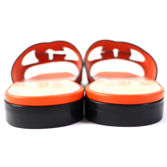 GUCCI Sandals 694451 Main: Leather Orange Women 36 Used Authentic