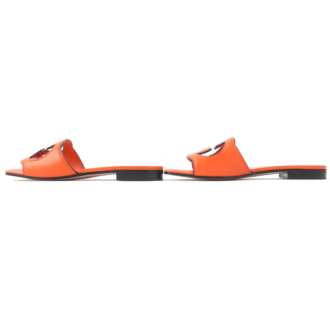 GUCCI Sandals 694451 Main: Leather Orange Women 36 Used Authentic