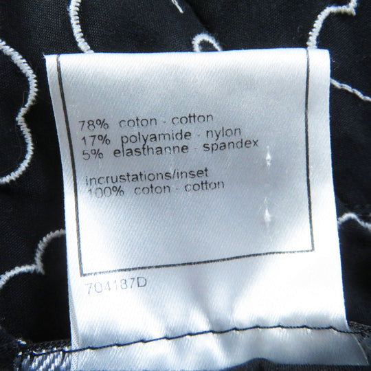 CHANEL skirt 04P P22950 Outer material: 78% cotton, Outer material: 17% nylon, Outer material: 5% elastane (polyurethane), Part: 100% cotton Black White Women 36 Used Authentic