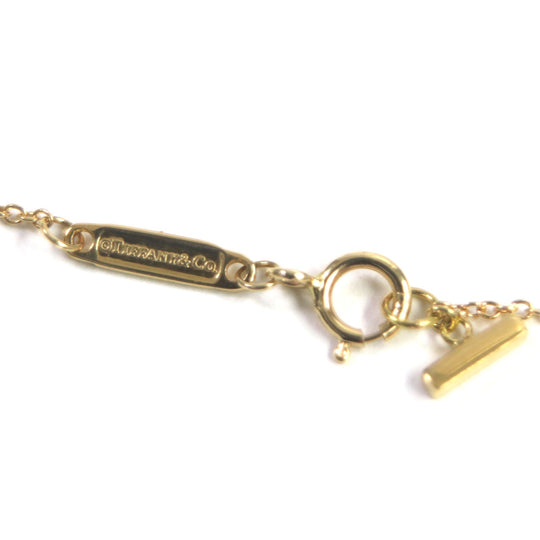 TIFFANY&Co. Necklace Main: AU750, Part: Diamond gold T Smile Women Used Authentic