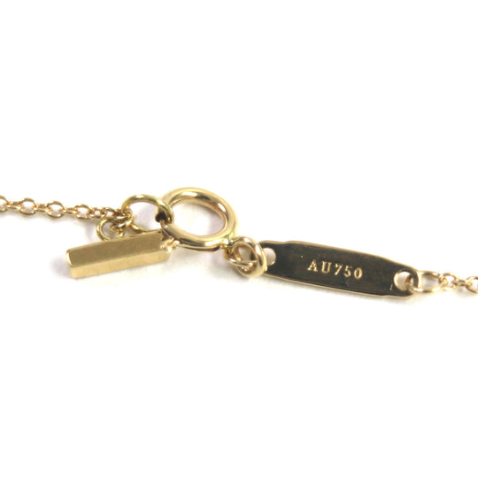 TIFFANY&Co. Necklace Main: AU750, Part: Diamond gold T Smile Women Used Authentic