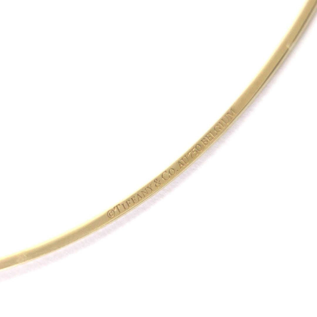 TIFFANY&Co. Necklace Main: AU750, Part: Diamond gold T Smile Women Used Authentic