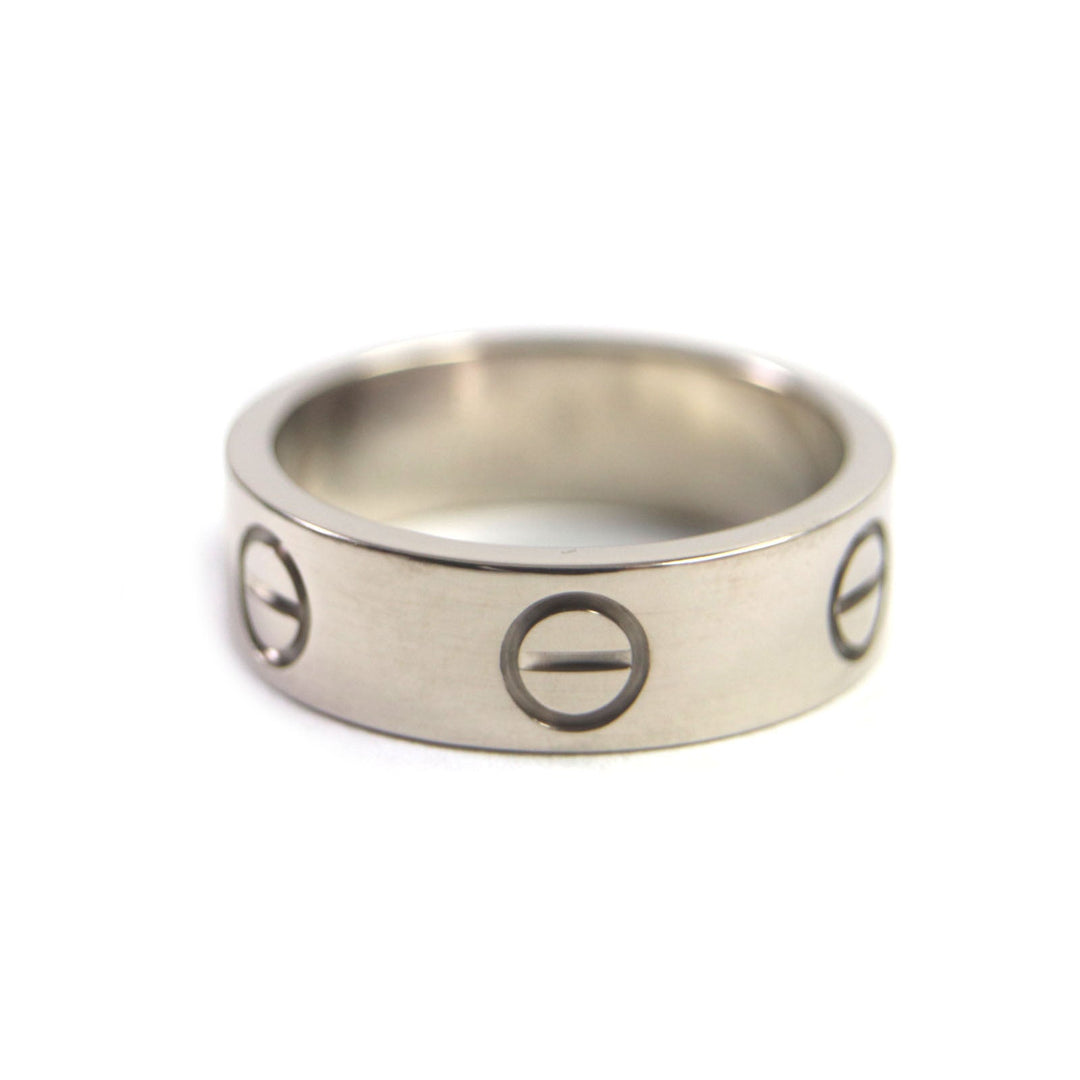 CARTIER Ring Main�F750 Silver Love Ring Women 50 Used Authentic