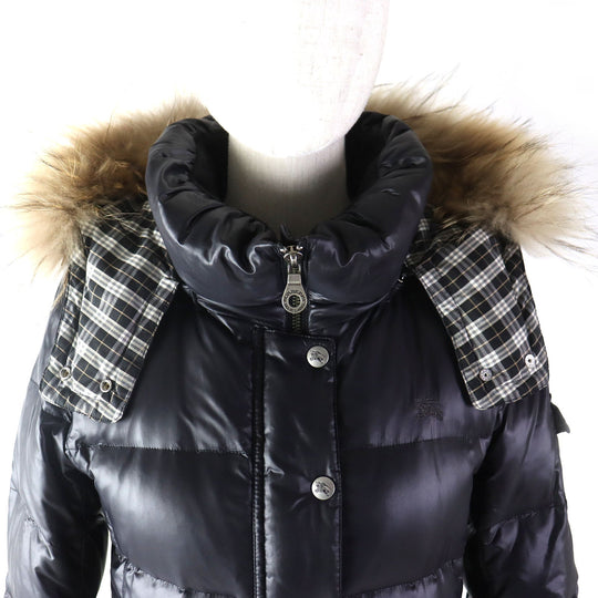 BURBERRY BLUE LABEL Down jacket Nylon Black Women 38 Used Authentic